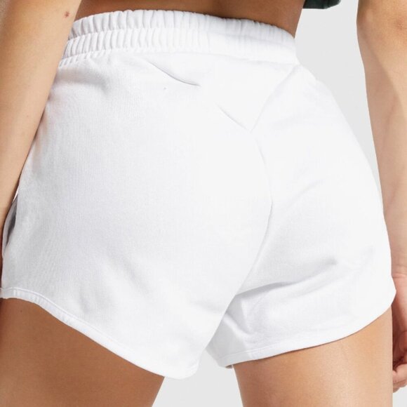 Gymshark Women's Training Sweat Shorts White Size M - Picture 2 of 7